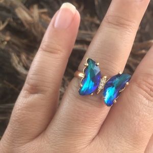 Gold Plated Butterfly Ring